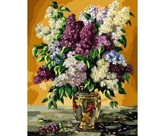 Tapyba pagal skaičius Alyvinė vaza 40x50 cm