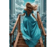 Tapyba pagal skaičius Azure Steps to Heaven 40x50 cm