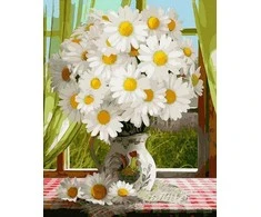 Tapyba pagal skaičius Daisy puokštė 40x50 cm