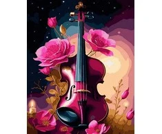 Tapyba pagal skaičius Gėlių melodija 40x50 cm