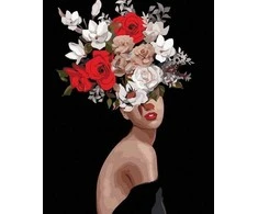 Tapyba pagal skaičius Gėlių skrybėlė Glamour 40x50 cm