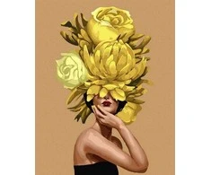 Tapyba pagal skaičius Geltona Bloom Lady 40x50 cm