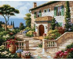 Tapyba pagal skaičius Kaimo dvaras 40x50 cm