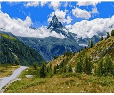 Tapyba pagal skaičius Kalnų slėnis 40x50 cm