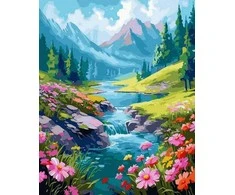 Tapyba pagal skaičius Kalnų upelis 40x50 cm