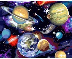 Tapyba pagal skaičius Kosminės planetos 40x50 cm