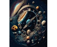 Tapyba pagal skaičius Kosminis laikrodis 40x50 cm