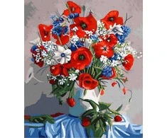 Tapyba pagal skaičius Laukinių gėlių puokštė 40x50 cm
