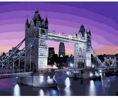 Tapyba pagal skaičius Londono tilto prieblanda 40x50 cm
