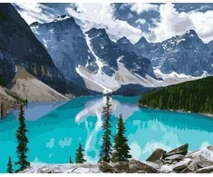 Tapyba pagal skaičius Mountain Lake View 40x50 cm