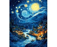Tapyba pagal skaičius Naktinis miestas 40x50 cm