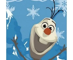 Tapyba pagal skaičius Olafas iš „Frozen“. 20x20 cm