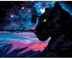 Tapyba pagal skaičius Pantera prieblandoje 40x50 cm