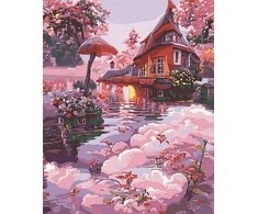 Tapyba pagal skaičius Pasakų namelis 40x50 cm