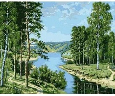 Tapyba pagal skaičius Rami upė 40x50 cm