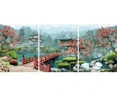 Tapyba pagal skaičius Ramus japoniškas sodas 40x50x3 cm