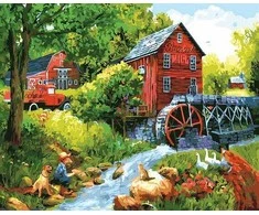 Tapyba pagal skaičius Raudonojo malūno peizažas 40x50 cm