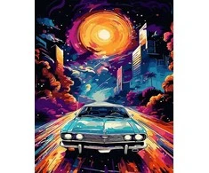 Tapyba pagal skaičius Retro automobilio nuotykis 40x50 cm