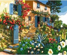 Tapyba pagal skaičius Sodo vila 40x50 cm