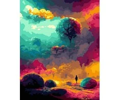 Tapyba pagal skaičius Spalvingas horizontas 40x50 cm