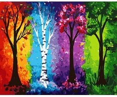 Tapyba pagal skaičius Spalvingi sezonai 40x50 cm