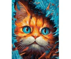 Tapyba pagal skaičius Ugninis katinas 40x50 cm
