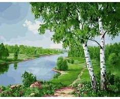Tapyba pagal skaičius Upės vingis 40x50 cm