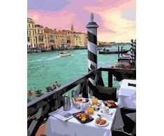 Tapyba pagal skaičius Venecija Pusryčiai 40x50 cm