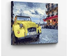 TPS Tapyba pagal skaičius Geltonas automobilis 40x50 cm