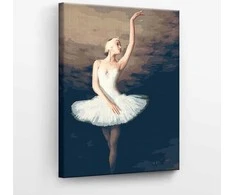Tapyba pagal skaičius Balerina baltai 40x50 cm
