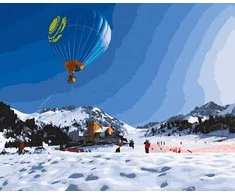 TPS Tapyba pagal skaičius Žiemos skrydis oro balionu 40x50 cm