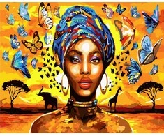 Tapyba pagal skaičius Afrikos ponia 40x50 cm