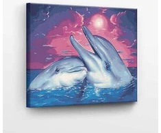 Tapyba pagal skaičius Delfinai 40x50 cm