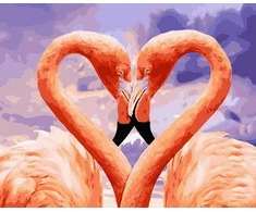 Tapyba pagal skaičius Flamingo meilė 40x50 cm
