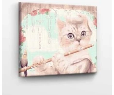 Tapyba pagal skaičius Katė ir muzika 40x50 cm
