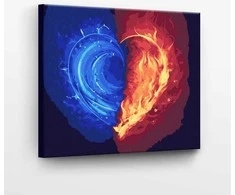 Tapyba pagal skaičius Ledas ir ugnis 40x50 cm