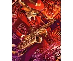 Tapyba pagal skaičius Muzikantas Katinas 40x50 cm