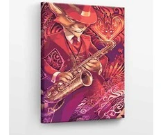 Tapyba pagal skaičius Muzikantas Katinas 40x50 cm
