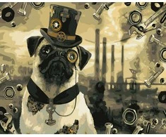 Tapyba pagal skaičius Ponas Puodelis Steam Punk stiliaus 40x50 cm