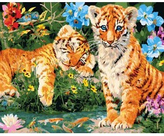 Tapyba pagal skaičius Tigrai 40x50 cm