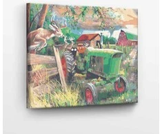 Tapyba pagal skaičius Traktorius kaime 40x50 cm
