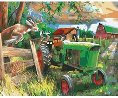Tapyba pagal skaičius Traktorius kaime 40x50 cm