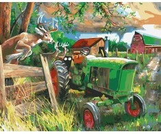 Tapyba pagal skaičius Traktorius kaime 40x50 cm