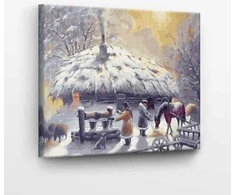 Tapyba pagal skaičius Vakaras kaime 40x50 cm