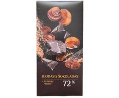 JUODASIS ŠOKOLADAS SU GRYBU “REISHI” 75g.