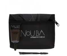 30 vnt. rinkinys „Nouba“: „Nouba“ antakiai + „Nouba“ antakių gelis, 7 ml + tekstilinė makiažo dėžutė (Juodas)