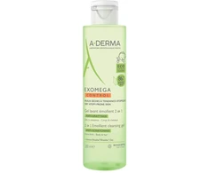 A-Derma Cleansing gel for dry skin prone to atopy 2 in 1 Exomega Control (Cleansing Gel) 200 ml 200ml vietinės priežiūros priemonė