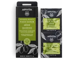 Apivita Olive šveičiamoji ir valomoji veido kaukė, 2 vnt., 8 ml