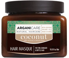 Arganicare Coconut Hair Treatment Kreminis Mask Hydrating &amp; maitininantis Weekly, 500 ml
