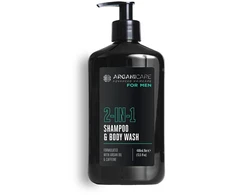 Arganicare Men Cleansing Hydrating &amp; Revitalising Fresh Kūno prausiklis Body &amp; Hair, 400 ml